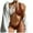 C844/Coffee, variant on XIYON Bikini Sets For Women Solid Color V Neck Knot Front Push Up High Leg Thong Two Piece Swimsuit Bathing Suit 2026