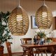 thumbnail image 5 of Lámpara colgante de restaurante con pantalla de lámpara tejida con cuerda de cáñamo de imitación para iluminación de restaurante, 5 of 5