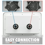 Leisure Coachworks RV Exterior Shower Box Kit ABS Hose Camper Trailer Cowboy Shower (White)