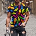 thumbnail image 2 of IROINNID Men'S T-Shirts Big and Tall T Shirts for Men, Lightweight Thin Basic Round Neck Casual Printed for Men, 2 of 5