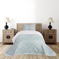 thumbnail image 4 of Ambesonne Turquoise Quilted Bedspread Set 2 Pcs, Medieval, Twin Size, Bluegrey Cream, 4 of 5
