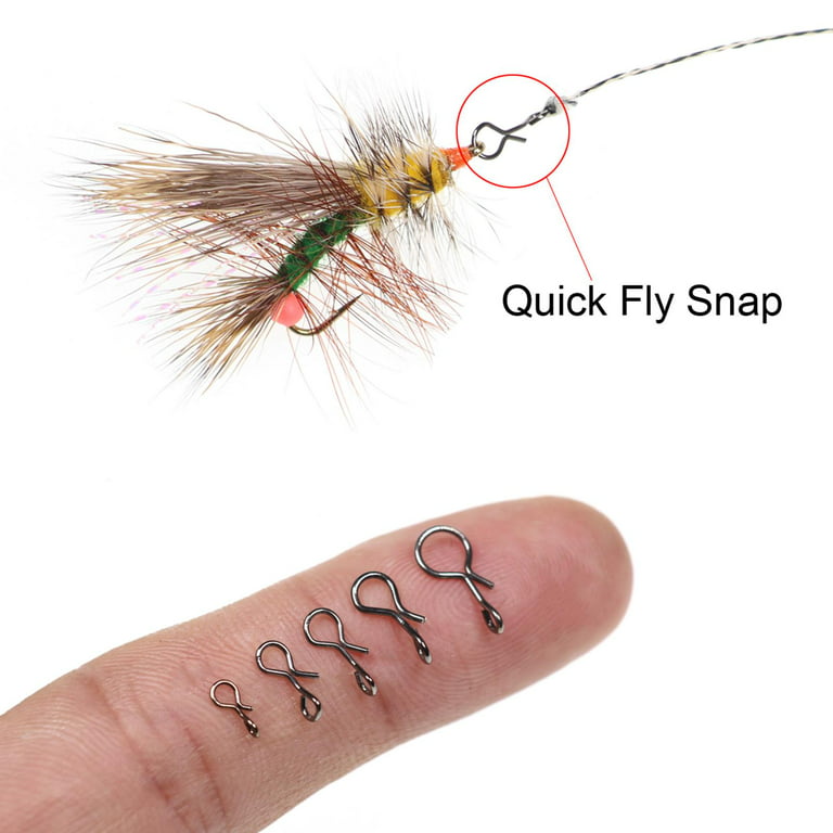 250x Metal Fly Fishing Snaps Quick Clips Sizes for Fishing 
