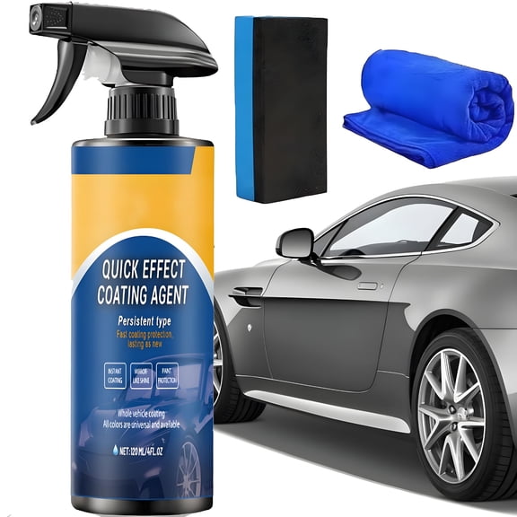 RAGUPEL Quick Effect Coating Agent, Car Shield Spray, Advanced Quick-Acting Coating Agent Spray, 3 in 1 High Protect Quick Car Coat Sprays, Waterless Wash (1pcs)