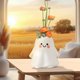thumbnail image 3 of Jarrón de Cerámica con Forma de Fantasma, Blanco, Decorativo | Decoración Moderna para Flores Frescas | Habitación Infantil | 15 X 12,5 X 4,8 Cm, 3 of 5
