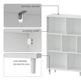 thumbnail image 4 of 10-Cube Storage Organizer Bookshelf with Legs,Freestanding Display Bookshelf,3-Tier Cubical Storage Shelves,White, 4 of 9