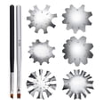 thumbnail image 1 of 8pcs French Manicure Molding Template Fingernail Making Template with Brush, 1 of 7