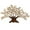 Brown Indoor Outdoor Solid Tree Asymmetrical 75" x 3" x 41", variant on DecMode Multi Colored Metal Tree Wall Decor with Leaf Detail