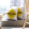 thumbnail image 6 of LALILO Throw Pillow Covers Adventure Lettering Yellow Road Sign Adventure Cushion Cover 18" x 18", 2 Pack, 6 of 6