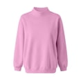 thumbnail image 2 of DISKEBUISS Women's Mock Neck Sweatshirt Long Sleeve Loose Casual Pullover for Fall Winter Basic Tops, 2 of 4