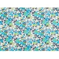thumbnail image 2 of Zelouf Danielle Stretch Satin Print  , Sewing, DIY, Crafts Fabric by the Yard, 140 Wht/turq, 5 Yard, 2 of 2