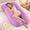 Purple, variant on Road Trip Pillow for Adults, Large U-Shaped Car Body Pillow with Removable Cover, Soft Full-Body Support Cushion for Passenger Travel, Side Sleeping, Bed and Home