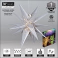 thumbnail image 3 of Aurora Superstar 30" Silver Hanging Moravian Star Light LED Lantern Decor, Weatherproof Fold-Flat Plastic Lighted Star, 3 of 7