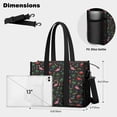 thumbnail image 5 of Teacher Tote Bag,Pink Dinosaurs Cosmic Stars Teacher Utility Tote Bag,Large Work Tote Bags for Women with Multiple Pockets,Top Zipper Closure,13.8x10.6x6.7 Inch, 5 of 5