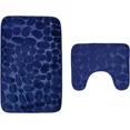thumbnail image 1 of Alfombras de baño extra suaves, de fácil cuidado, lavables a máquina, antideslizantes, con relieve de adoquines, juego de alfombrillas de baño de material de poliéster ultra absorbente para cocina y, 1 of 6
