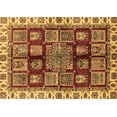 thumbnail image 1 of Ahgly Company Indoor Rectangle Abstract Brown Modern Area Rugs, 6' x 9', 1 of 4
