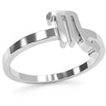 thumbnail image 2 of Scorpio Zodiac Sign Ring In Solid 14k White Gold, 2 of 6