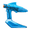 Blue, variant on Transparent Mechanical Shark Shaped Electric Water Squirt Blaster, Cool Sci-fi Shark Outline Continuous Shooting Water Blaster, Leakproof Summer Seaside Pool Outdoor Water Game Toy for All Ages.