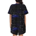 thumbnail image 3 of Naloa Mathematica Science Women's Short-Sleeved Pajama Set, Loungewear, Summer pajamas, Breathable Cozy - 4X-Large, 3 of 9