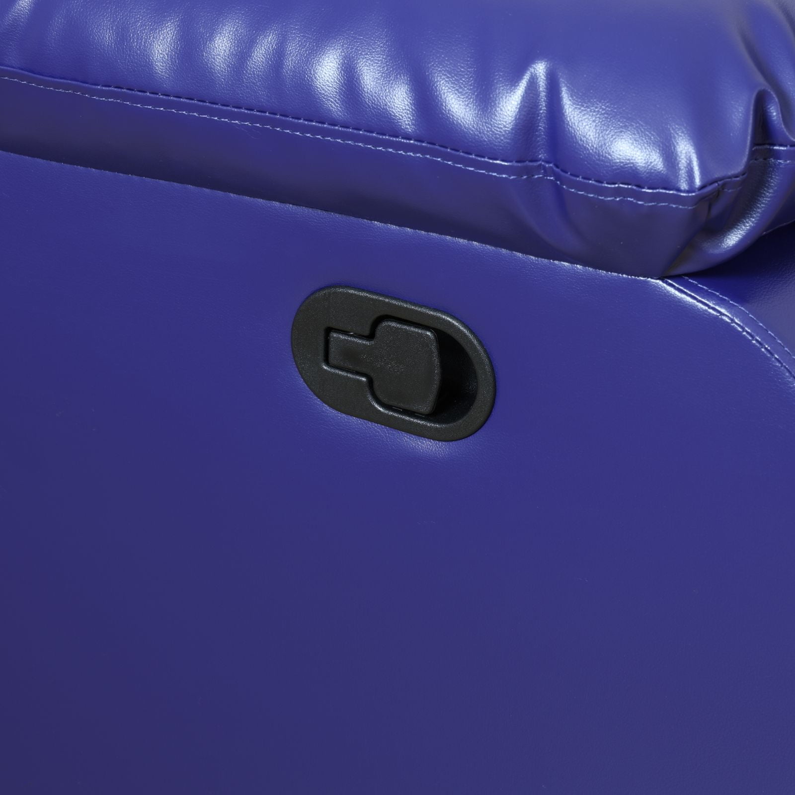 TrumanPick Manual Leather Recliner Chair,Overstuffed reclining Armchair Home Theater Sofa Recliner for Living Room,Blue
