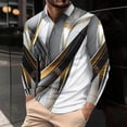 thumbnail image 1 of Blusa y camisa de manga larga con cuello vuelto para hombre, informal, con cuello vuelto, estampado, para fitness, deportiva, de manga larga, de poliéster, 1 of 5
