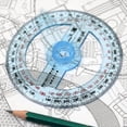 thumbnail image 4 of Musbetu Protractor Ruler Rotatable Easy to Read Portable Clear Scale Wide Application Labor-saving Plastic Angle Protractor with 360 Degree Rotating Pointer for School, 4 of 7
