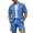 Blue, variant on Summer Blazer for Men 2 Piece Suits Short Sleeve Tuxedo Blazer Wedding Party Jackets and Elastic Waist Shorts Casual Outfits,Yellow S