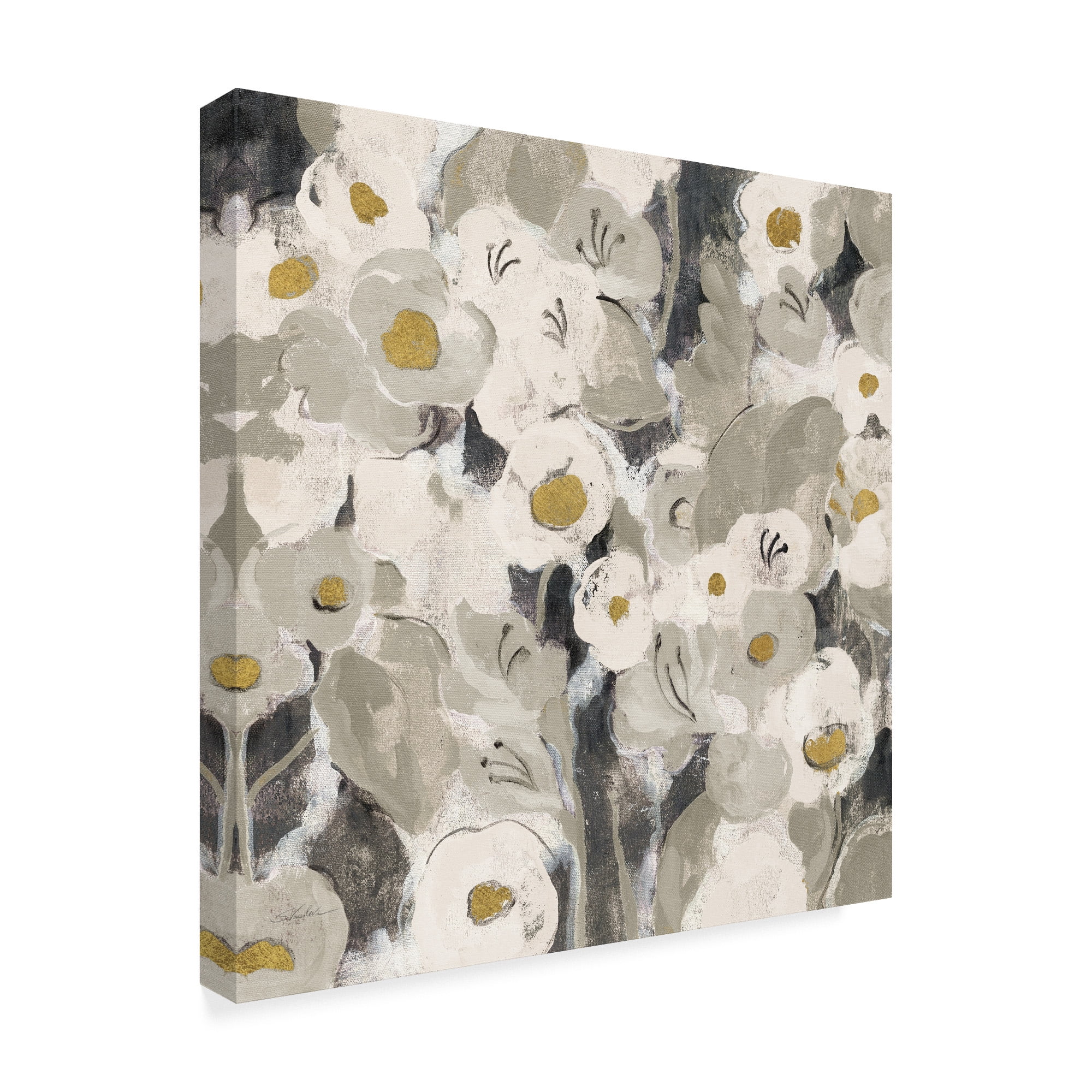 Trademark Fine Art 'Velvety Florals Neutral III' Canvas Art by Silvia Vassileva
