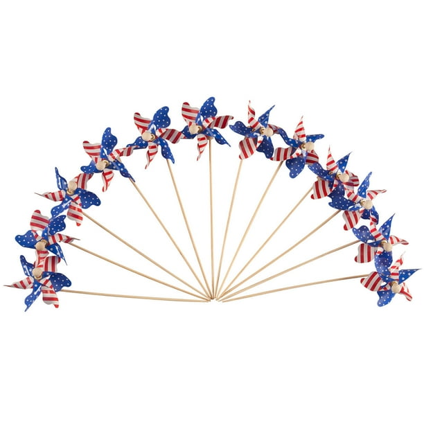 Mini Patriotic Pinwheels Set Of 12 Walmart Com Walmart Com