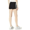 thumbnail image 2 of adidas Womens Pacer 3-Stripes Woven Shorts Size 1X Color Black/White, 2 of 3