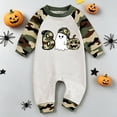 thumbnail image 4 of Gerichy Newborn Girl Boy Halloween Clothes Infant Sweatshirt Jumpsuit Pumpkin Romper Baby First Halloween Outfit 0-18 Months, 4 of 6