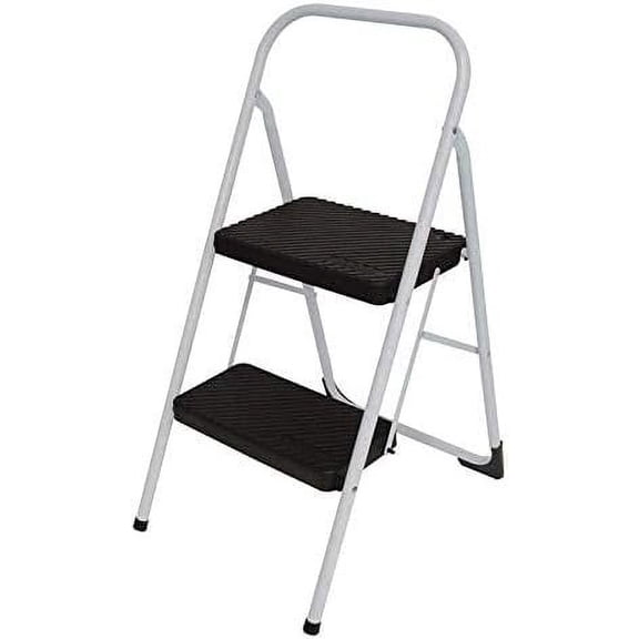 Cosco Industries Big Step Step Stool - Non-Marring Feet, 2 Steps - Gray — Residential Use, Standard Application