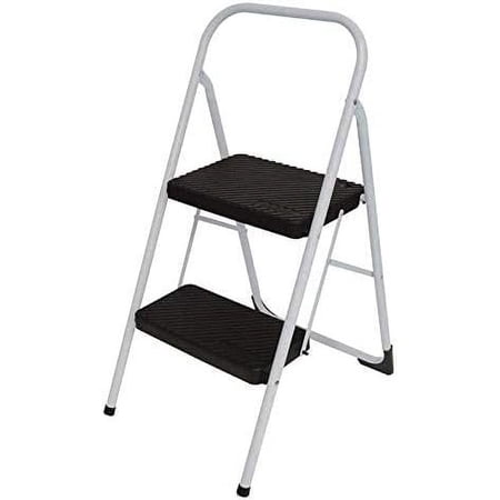 Cosco Industries Big Step Step Stool - Non-Marring Feet, 2 Steps - Gray — Residential Use, Standard Application