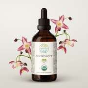HerbEra Barrenwort Tincture, Organic Herbal Dietary Supplement for Energy Support, Certified Organic Barrenwort (Epimedium grandiflorum) Dried Leaf Extract, Natural, Alcohol-Free, Drops 4 oz