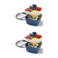 thumbnail image 3 of Ounissouiy Ensaladera con compartimientos para contenedores de aderezo para mujeres, microondas, comida, aperitivos, caja Bento, juego de vajilla Type1 NO1, 3 of 6