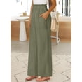 thumbnail image 3 of Womens Summer Casual Loose Wide Leg Palazzo Pants High Waist Flowy Beach Trousers Work Outfits, 3 of 13