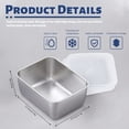 thumbnail image 3 of 5pcs Stainless Steel Food Containers with Lids, Stacking Snack Container, Reusable Containers For Snacks, Prep Containers Metal Lunch Container for Office, 3 of 7