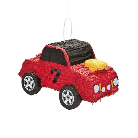 Fun Express Race Car Pinata - Colorful Party Decor for Birthday Parties Kids' Celebrations Themed Events & Special Occasions - Fun for All Ages - Perfect for Racing or Car-Themed Parties - 1 Piece