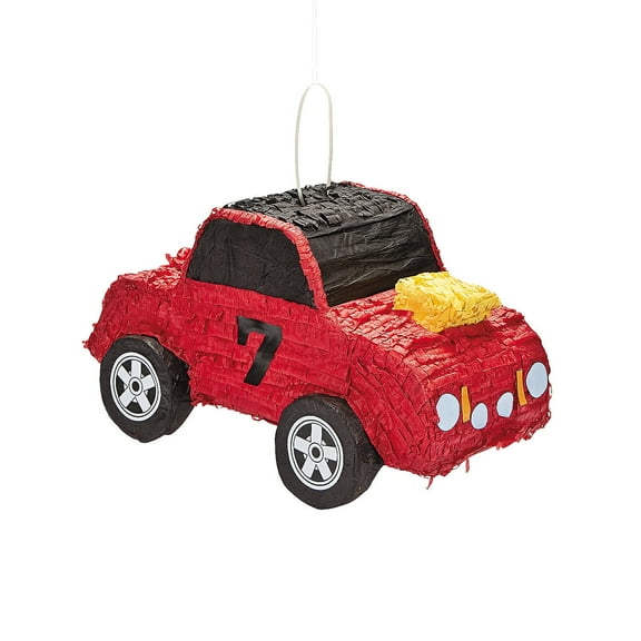 Fun Express Race Car Pinata - Colorful Party Decor for Birthday Parties Kids' Celebrations Themed Events & Special Occasions - Fun for All Ages - Perfect for Racing or Car-Themed Parties - 1 Piece