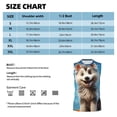thumbnail image 6 of Pofeuu Blue Sky Cute Wolf Print Men's Muscle T-Shirt, Sleeveless, Muscle Tank, Classic Muscle Tee Top For Men Casual Sleeveless Muscle T-Shirt Trendy Clothes-X-Large, 6 of 7