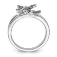thumbnail image 2 of Sterling Silver Diamond Rhodium-plated Dragonfly Ring QR5758, 2 of 4