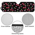 thumbnail image 6 of Uorisanigo Windshield Sun Shade for Jeep Wrangler JL JLU 2018-2025, Foldable Windshield Sun Visor Front Window Pink Cherry Printed Shield Blocks Sunlight Heat UV Rays Keeps Your Car Cool, 6 of 7