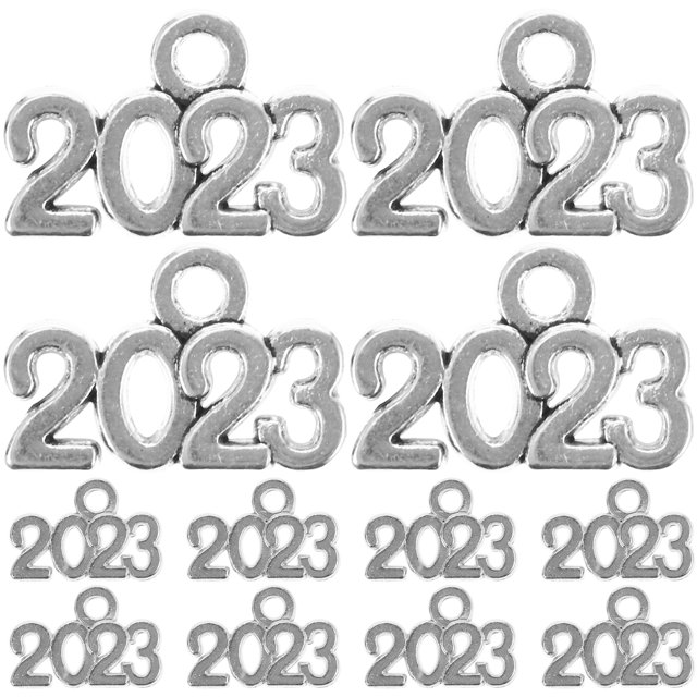 EeaseCA 100Pcs Small 2023 Charms Jewelry Making Pendant for Bracelet Necklace Earrings Key Chain