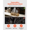 thumbnail image 5 of VEVOR Cocktail Shaker Set, 13-Piece Stainless Steel Bar Tools with Bamboo Stand, Boston Bartender Kit Accessories | Mixer Spoon, Muddler, Jigger, Strainer, Liquor Pourers, Ice Scoop, Lemon Zester, 5 of 9