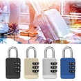 thumbnail image 7 of Useful Fashion Travel Outdoor Zinc alloy Anti-theft Suitcase Security Coded Lock Luggage Combination Lock 3 Digit Password Lock Dormitory Cabinet  Padlock BLACK, 7 of 7