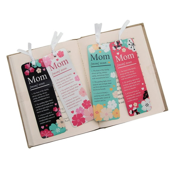 2" x 6" Mom Noun Multicolor Cardstock Bookmarks – 24 Pieces