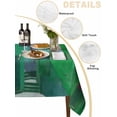 thumbnail image 5 of Green Geometric Rectangle Tablecloth, Abstract Art Modern Painting Waterproof & StainResistant Tablecloth, Washable Oil-proof Table Cover for Dining/Party/Wedding/Camping/Buffet 60x120 In, 5 of 9