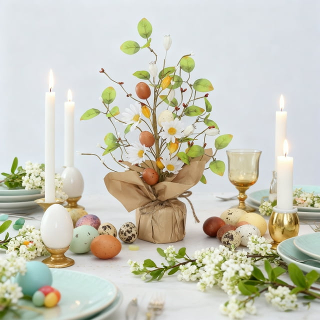 Birdeem Easter Egg Tree with Colorful Decorations,Perfect Holiday Centerpiece for Tabletop and Home,Vibrant Easter Decor That Lasts All Season