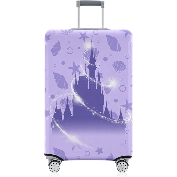 Sea Castle Luggage Cover Washable Elastic Shell and Starfish Travel Suitcase Cover Anti-scratch Suitcase cover Fits 26-28 Inch Luggage Cover