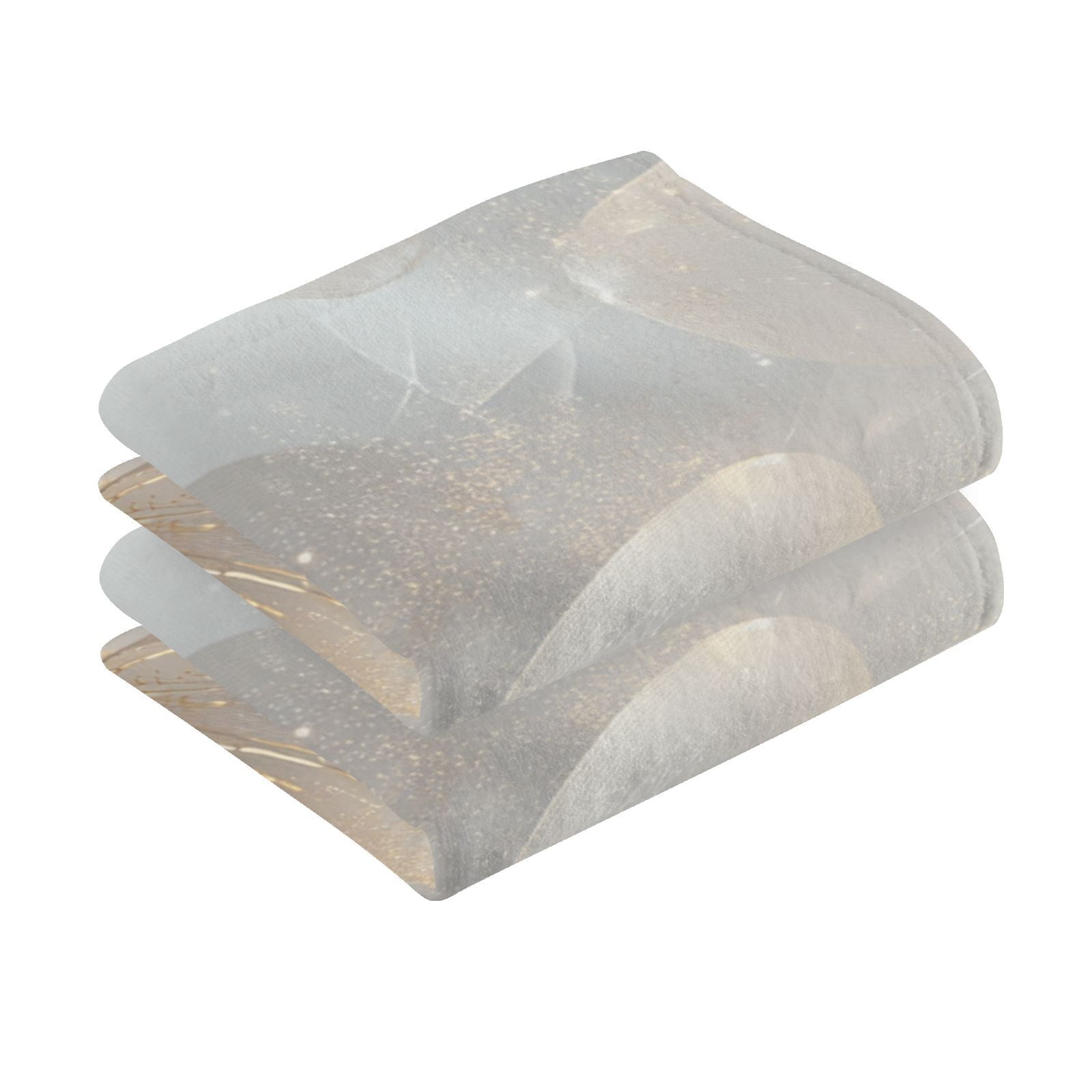 Flowers Gold Hand Towels Cotton Bath Towels Large Face Towels Absorbent for Bathroom 2 Packs