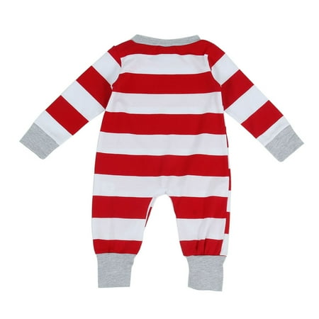 

Christmas Pajamas Matching Stripe Sleepwear Cotton Pjs Elk Pajamas 3m Baby